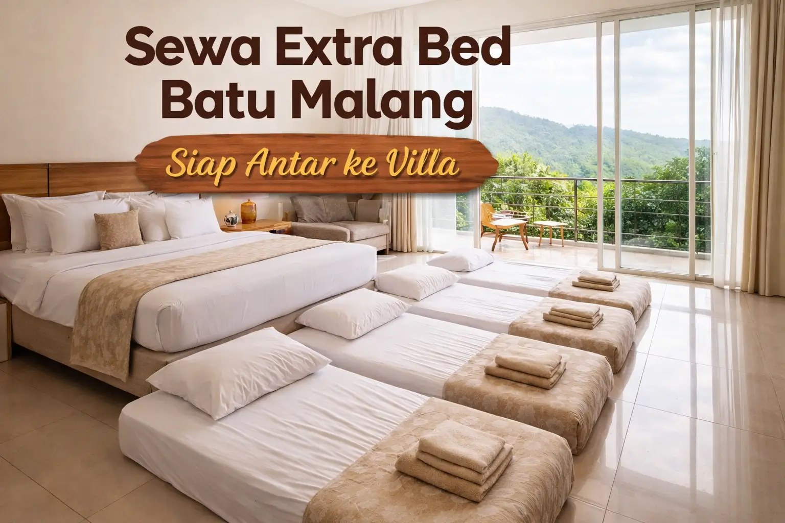 Sewa extra bed Batu Malang di kamar villa